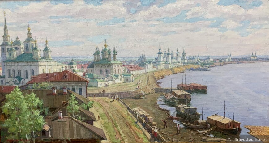 Фото 2. Панорама Великого Устюга в 19-м веке (картина в местном краеведческом музее)