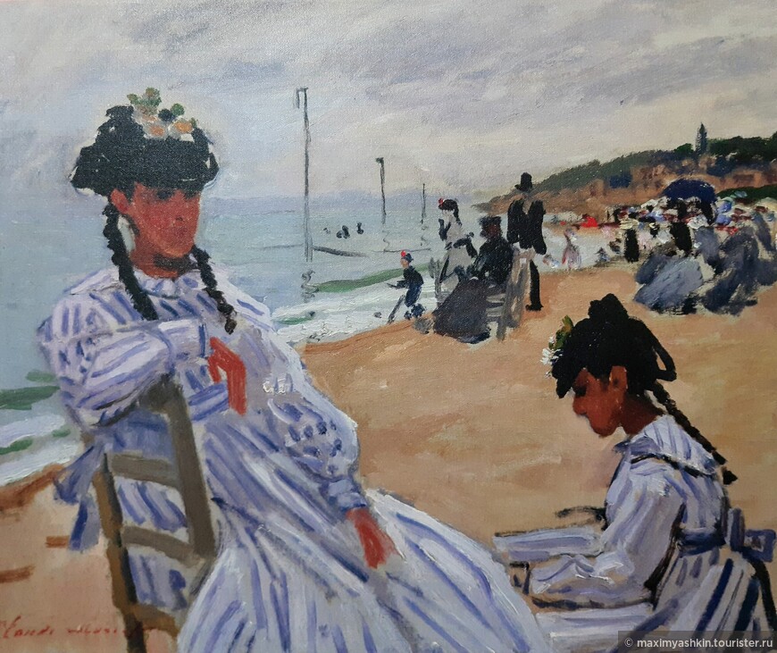 На пляже в Трувиле, 1871 г.