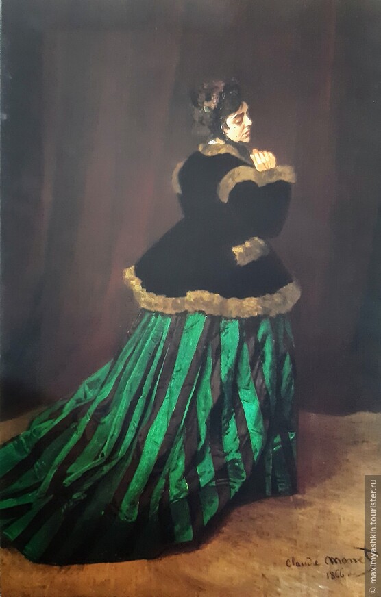 Камилла. Женщина в зеленом платье, 1866 г.