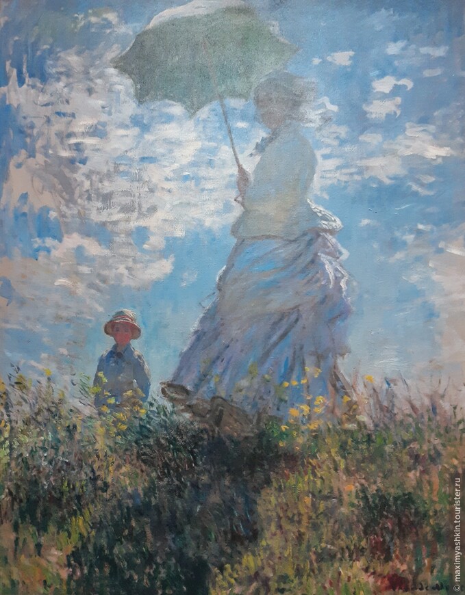 Женщина с зонтиком (Камилла Моне с сын Жан), 1875 г.
