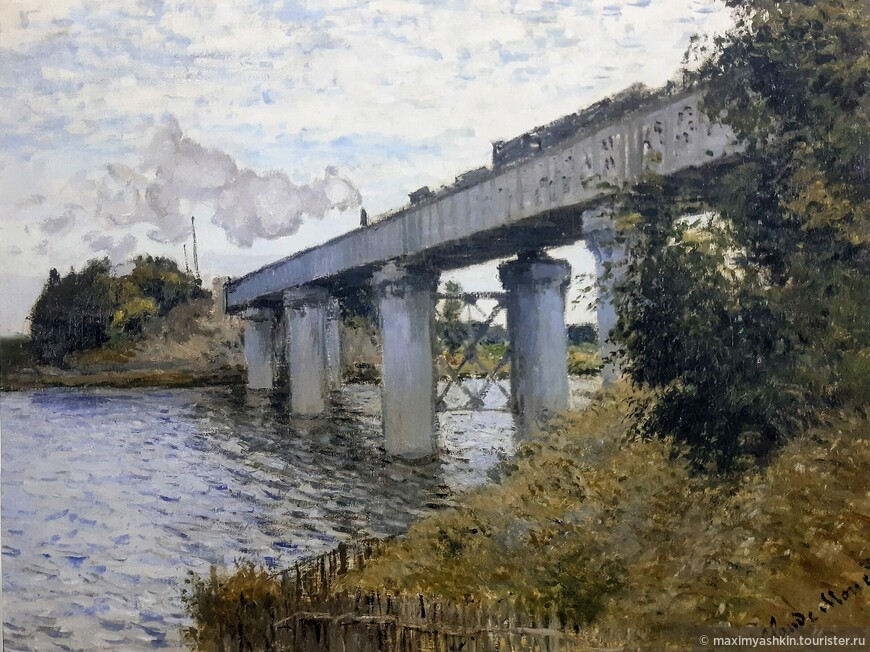 Железнодорожный мост в Аржантее, 1874 г.