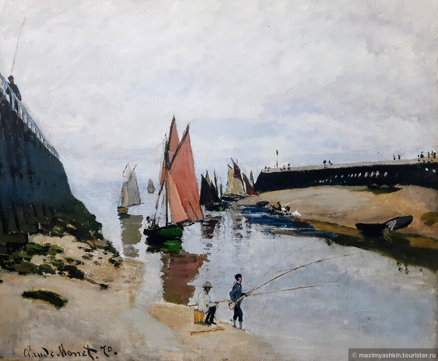 Вход в порт Трувиля, 1870 г.