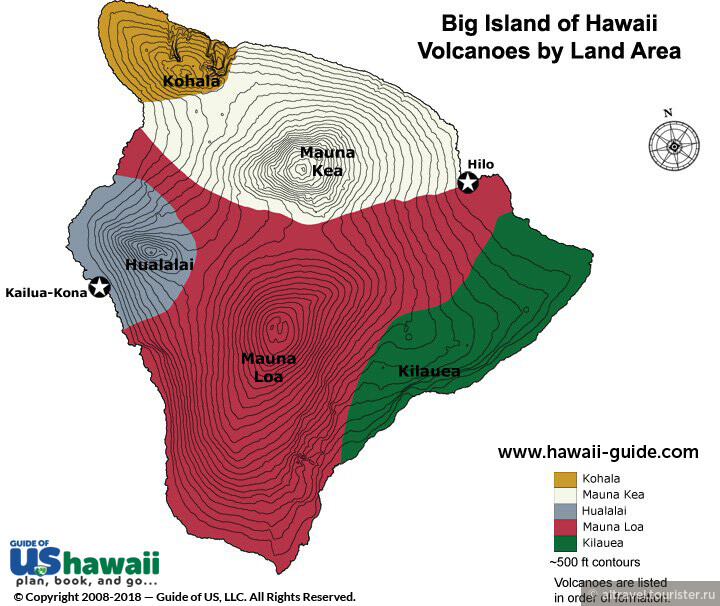 Карта 5. Вулканы острова Большой