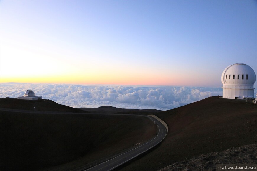 Фото 25-26. Закат на Мауна Кеа поверх облаков

