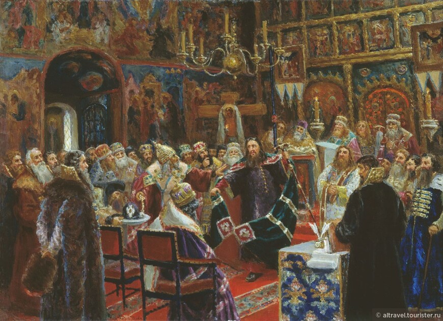Рис.2. Суд над патриархом Никоном. С.Д. Милорадович, 1885 г.
