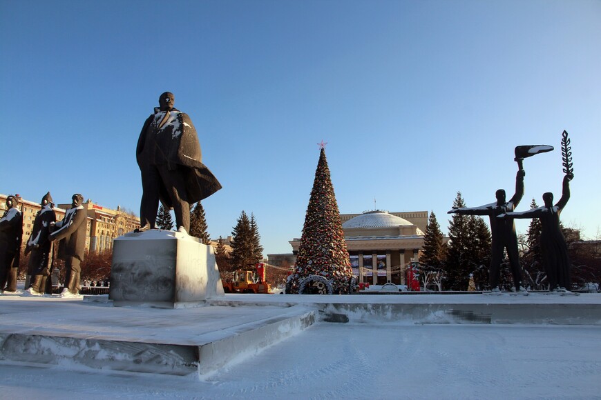 Новосибирск в ясную зимнюю погоду