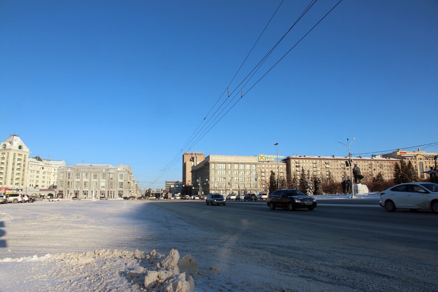Новосибирск в ясную зимнюю погоду