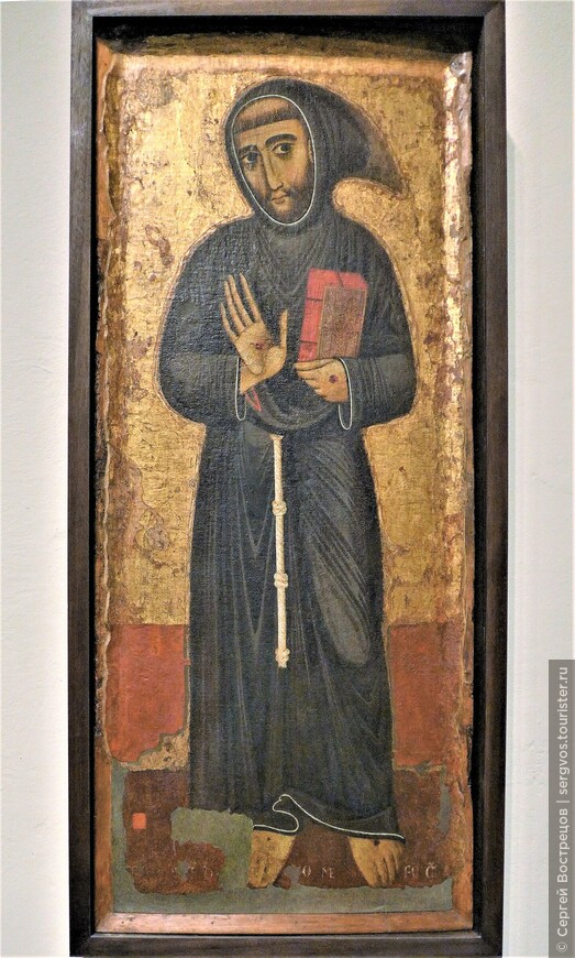 Margarito di Magnano Arezzo (Маргаритоне д’ Ареццо, Италия) (годы жизни, предположительно, 1236-1313). Святой Франциск Ассизский, ок. 1240-1260. Темпера по дереву.