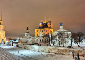 Рязанский Кремль однажды вечером зимой…
