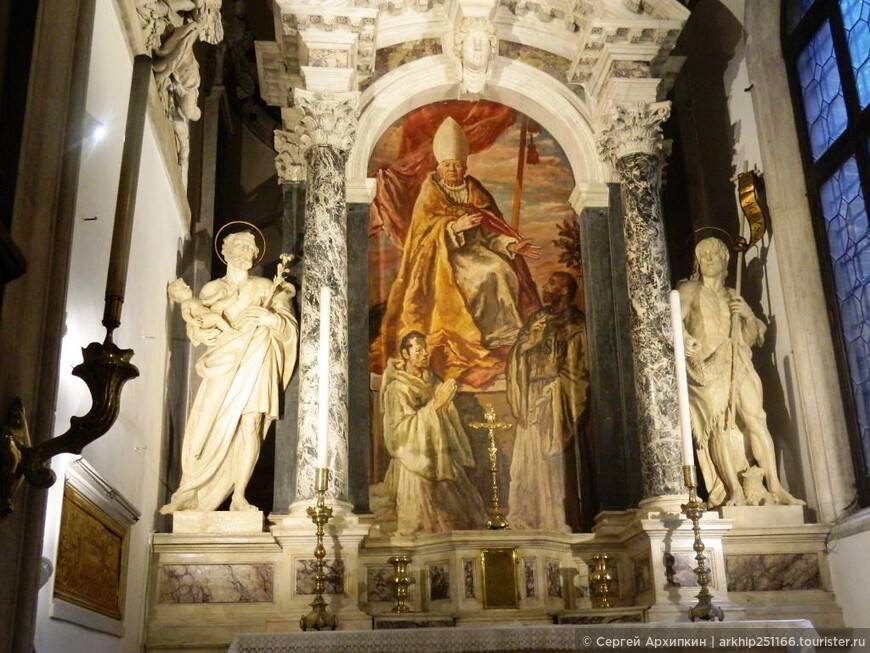 Церковь Сан-Рокко с восемью картинами великого Тинторетто в Венеции