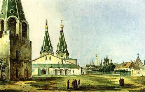 Алексеевский монастырь. Картина Карла Рабуса, 1838. Фото из интернета