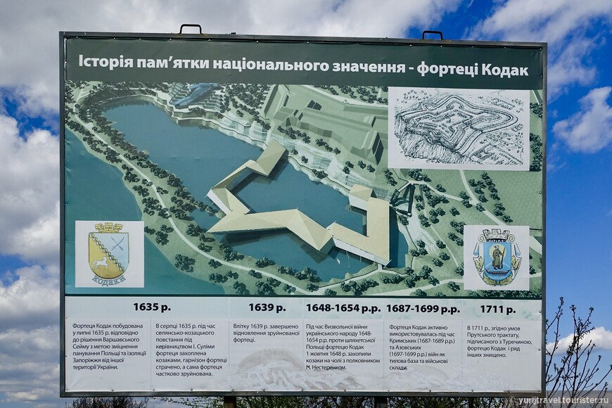 Схема восстановленной в 1639 году Кодакской крепости