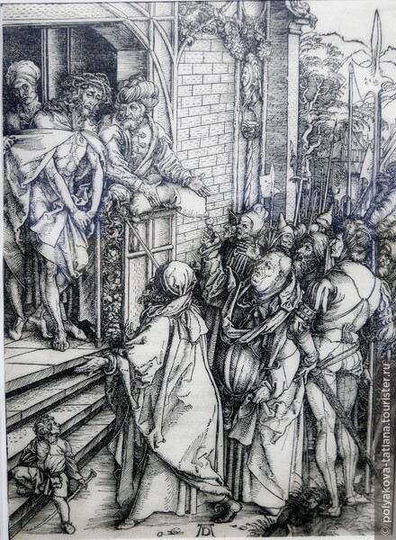 Альбрехт Дюрер. Христос перед народом.1511 год. Гравюра на дереве.