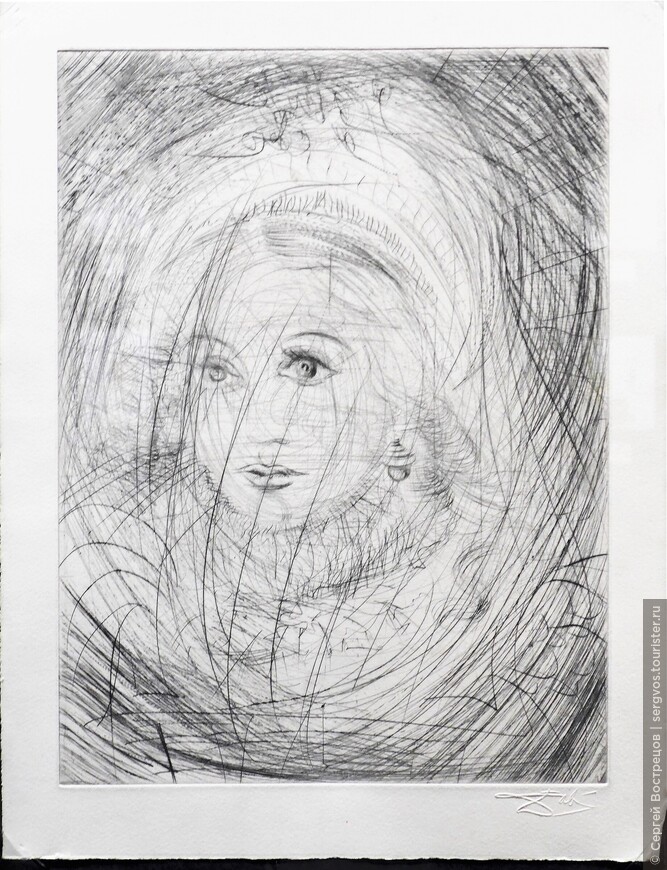 С. Дали. Портрет Маргариты. Из серии «Фауст». 1968-69