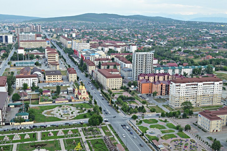 Вид со смотровой площадки Грозный-Сити