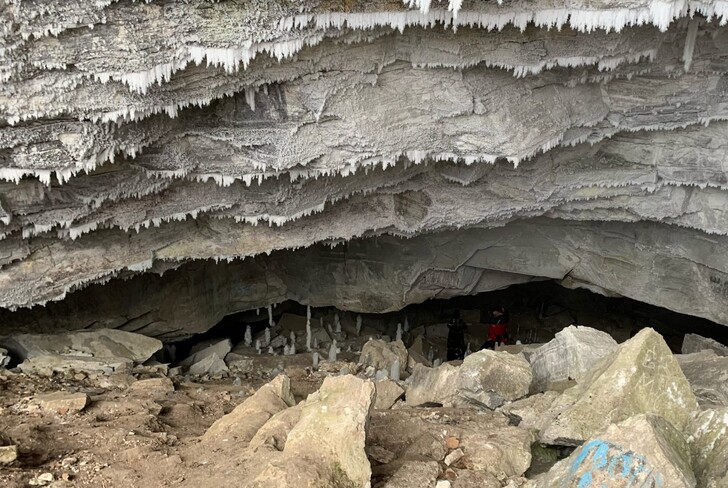 Охлебининская пещера зимой