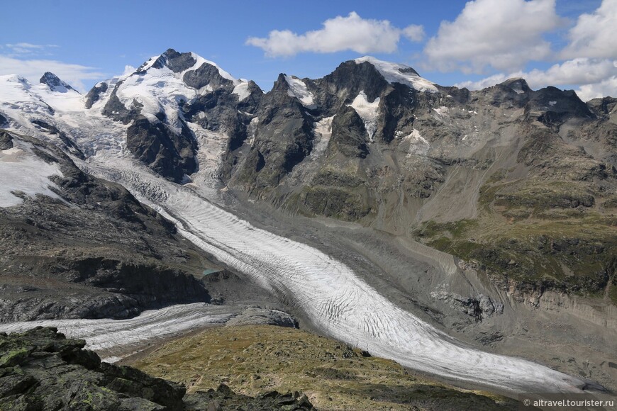 Вид на ледник «Мортерач»