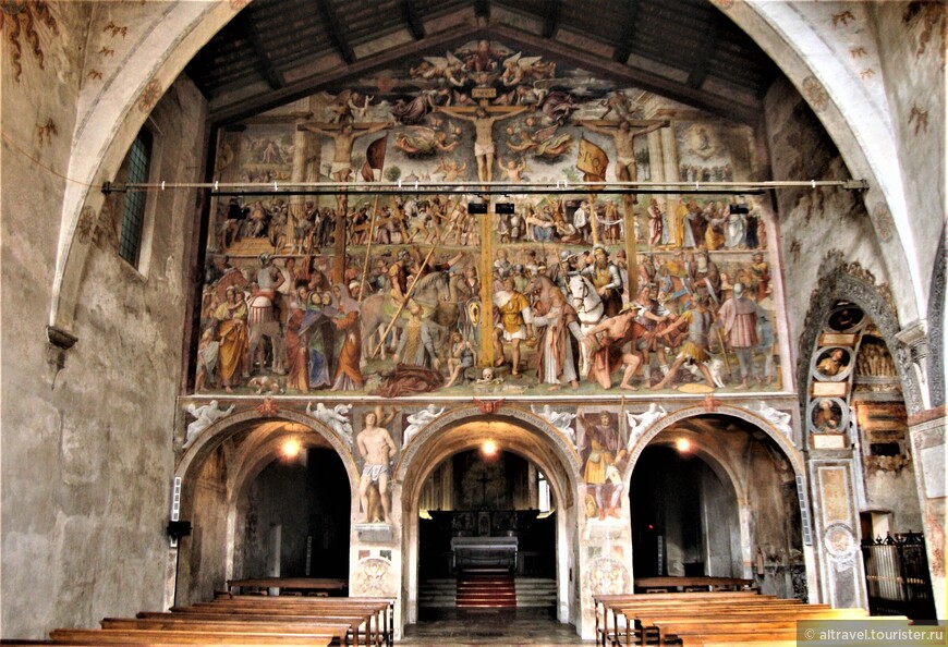 Лугано: фреска «Страсти Христовы» в церкви Санта-Мария-дельи-Анжели