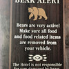Sign at the front door to the Ahwahnee hotel