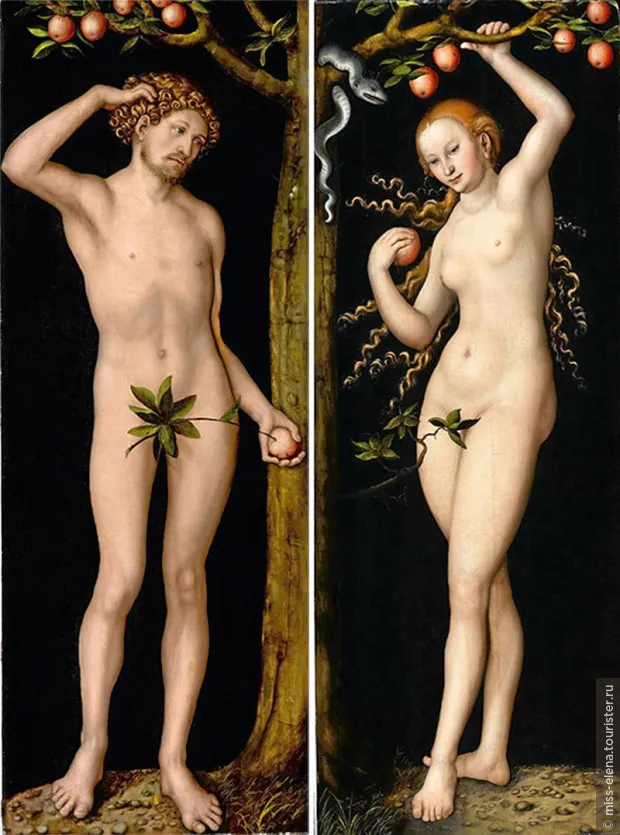 Лукас Кранах Старший (1472—1553). «Адам и Ева»