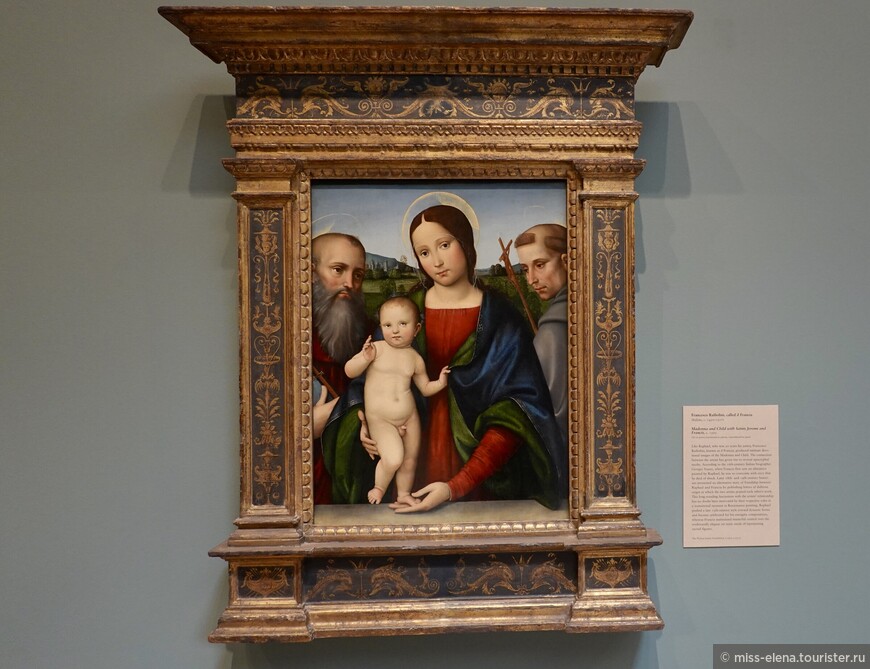 Франческо Раиболини (1450—1517). Мадонна с младенцем, святым Иеронимом и Святым Франциском (1500)