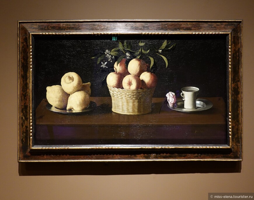 Франсиско де Сурбаран (1598 —1664).  «Натюрморт с лимонами, апельсинами и розой»