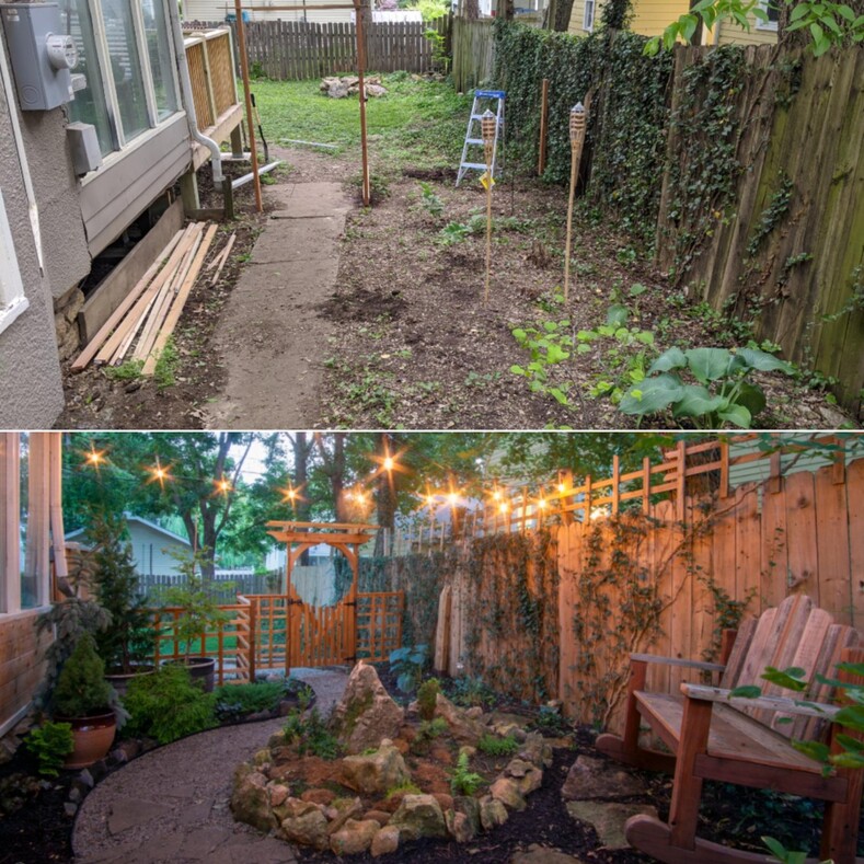 Фото до и после: 14 случаев, когда люди во время карантина превратили запущенный сад или двор в место мечты (и не только своей)
