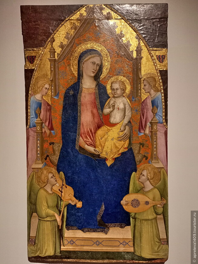 Джованни ди Бартоломео Кристиани. Мадонна с младенцем на троне с предстоящими ангелами. Около 1370.