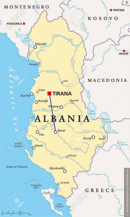 Первый этап этого кольцевого вояжа: Тирана - Берат