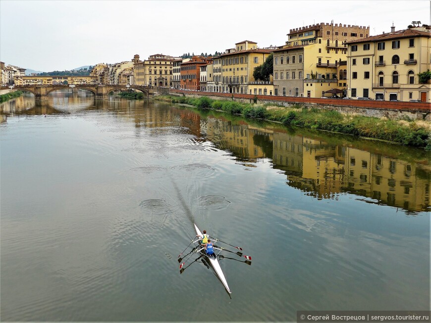 Река Арно во Флоренции популярна и как гребной канал
