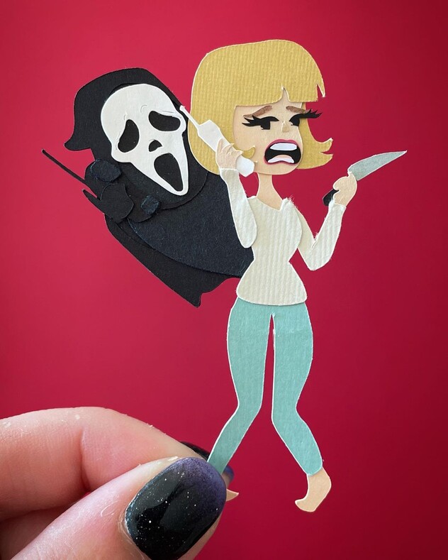 15 жутких персонажей из фильмов и сериалов: американка сделала крутые бумажные миниатюры на Хэллоуин