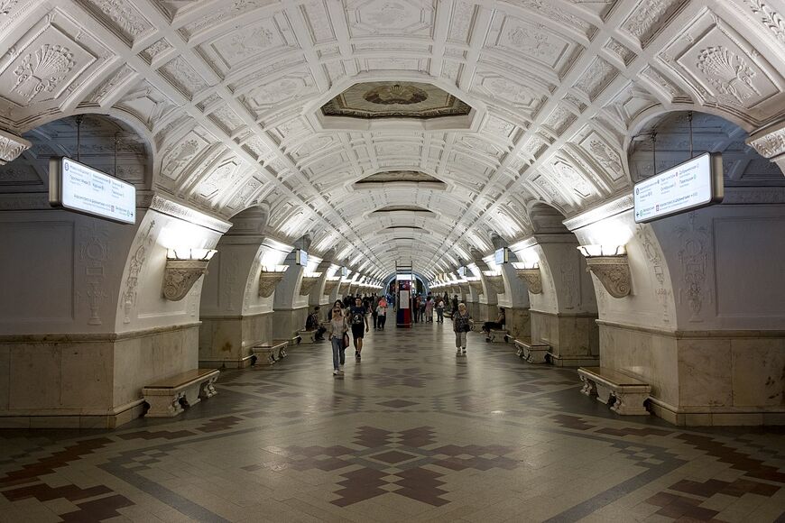 Зал станции метро Белорусская Кольцевой линии