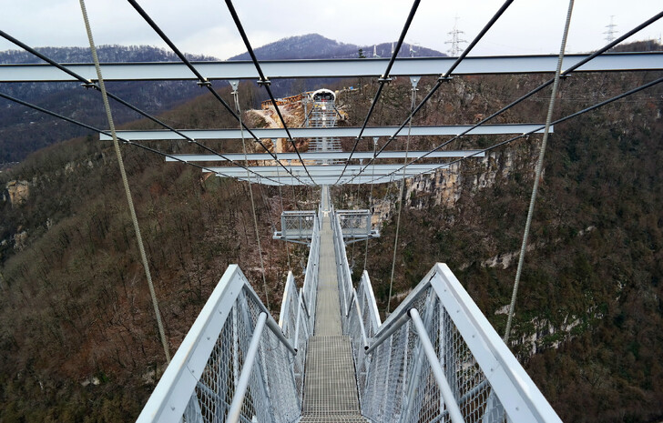 Подвесной мост в SkyParke
