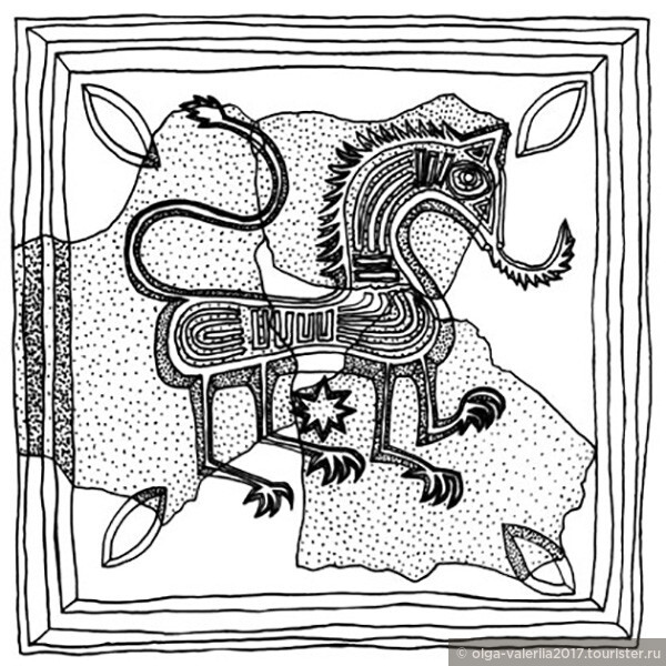 Символ музея истории Томска — динотерий. Этот рисунок был обнаружен на облицовке старинной печи при раскопках  недалеко от  Воскресенской горы. (Фото из интернета)