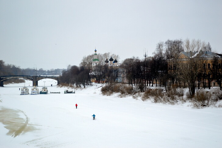 Река Вологда зимой