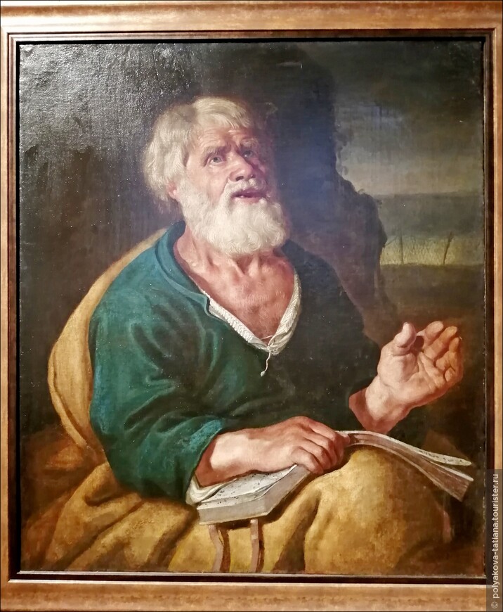 Итальянский художник. XVII век. Апостол Андрей. Приобретена у частного лица в 1945 году.