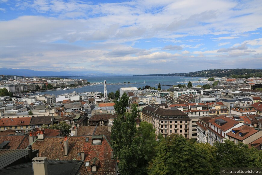 Вид на Женевское озеро.

