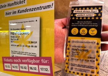 В Берлине продаются съедобные проездные билеты с конопляным маслом