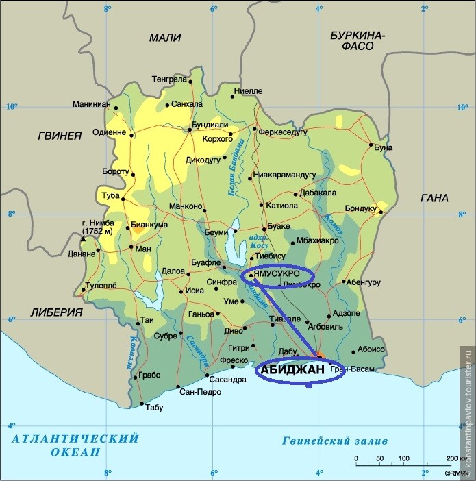 Кот-д’Ивуар. Дорога на Ямусукро