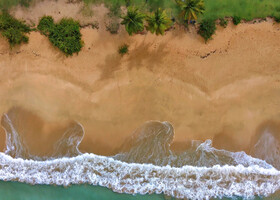 Лаская подошвы о пляжный песок