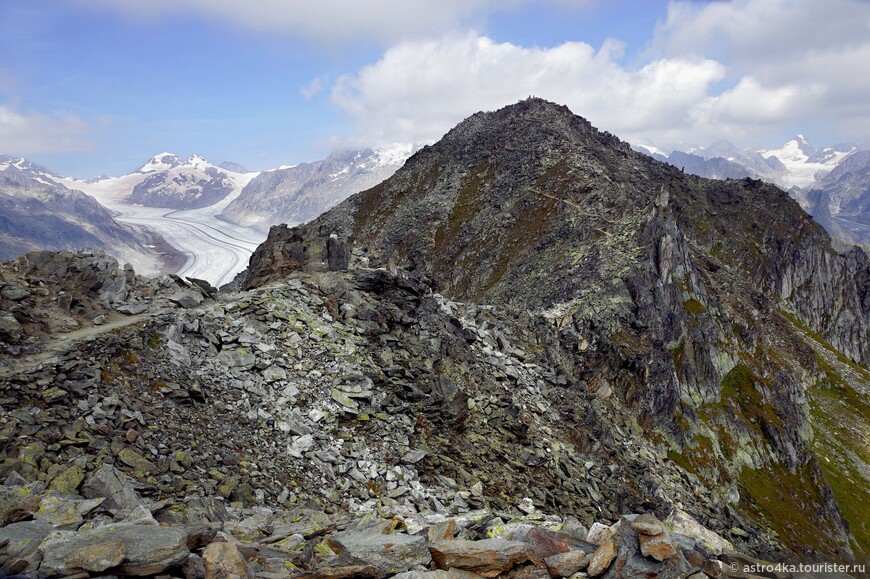 Вершина Eggisgorn (2927 м), на которую поднялись.