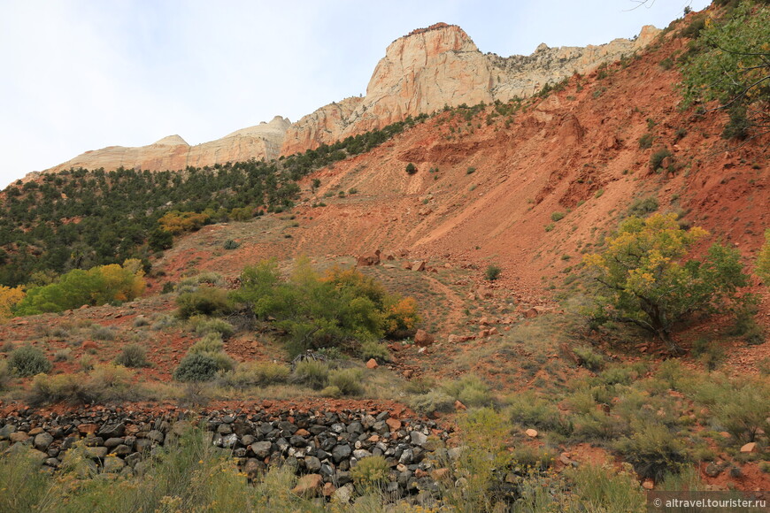 Формация одна и та же - песчаник Навахо, а окрас скал - разный. Ну не чудо ли природы?