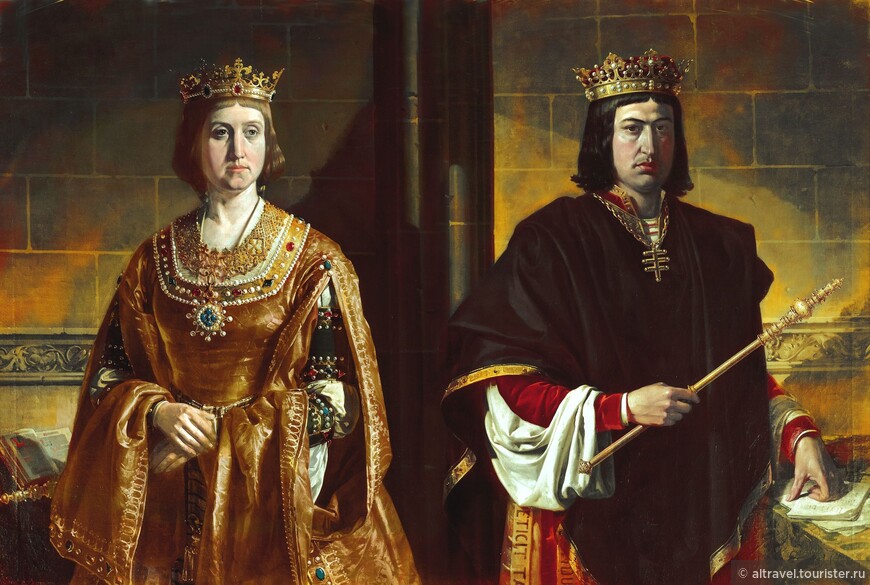 Католические короли: Изабелла I Кастильская (1451-1504) и Фернандо II Арагонский (1452-1516).