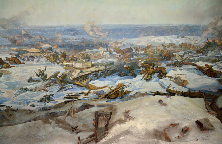 Фрагмент панорамы о Сталинградской битве