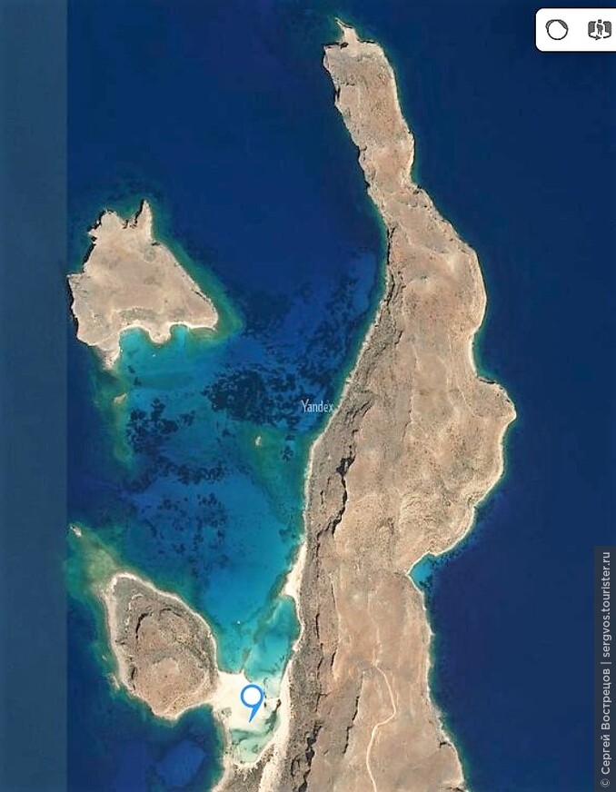 Фрагмент карты северо-западной части Крита (из интернета)