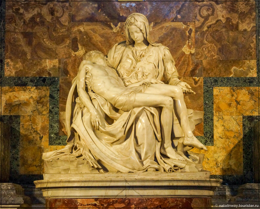 Оплакивание Христа (Пьета), 1498 — 1499 . Ватикан, Собор св. Петра.