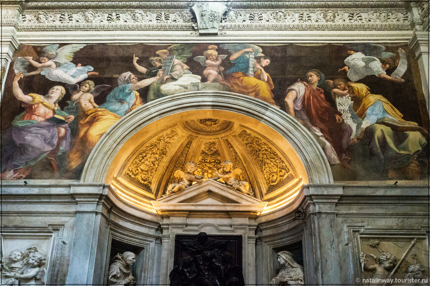 cappella Chigi. фреска «Sibille e angeli»