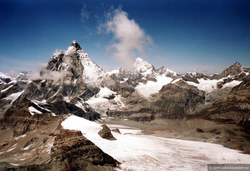 В 2005 году обе вершины Маттерхорн были как на ладони.

