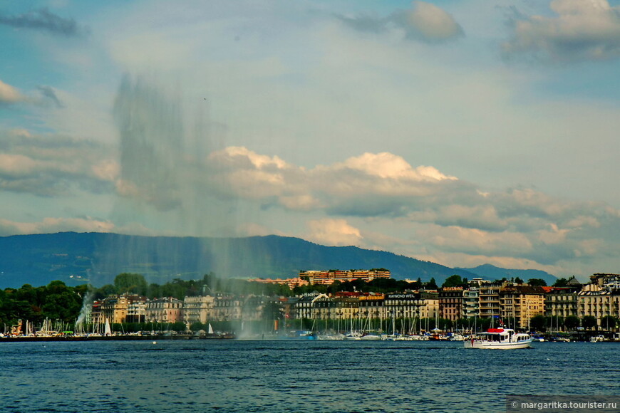 Женевский фонтан - визитная карточка Женевы