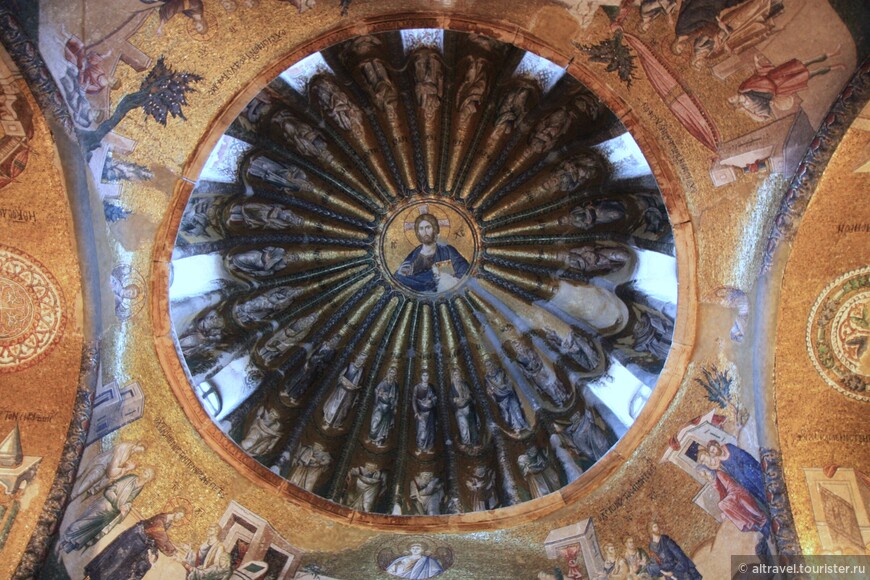 Купол с Христом Вседержителем (№5). Вокруг Христа расположены 24 праотца от Адама до Иакова.